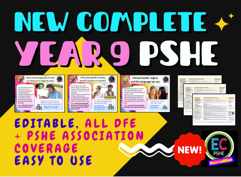Year 9 PSHE / RSHE 2026 Curriculum (New)