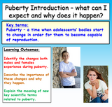Puberty - Boys and Girls Introduction PSHE