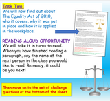 The Equality Act 2010 + Discrimination PSHE Careers