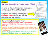 Social Media & Fear of Missing Out - KS3 (Lower ability & SEN)