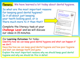 Dental / Oral Hygiene PSHE Lesson KS3 (Lower ability & SEN)