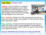 Role and history of Trade Unions AQA Citizenship GCSE