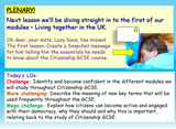 Citizenship GCSE Introduction Lesson - Edexcel