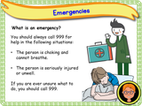 Accidents and Emergencies - Calling 999 -  KS1/Year 2