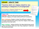 Religion, Human Rights, Immigration and Cohesion