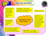 Social Media and On-line Stress PSHE Lesson