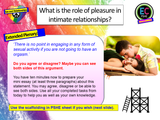 Pleasure in intimate relationships (orgasm and masturbation) PSHE Lesson