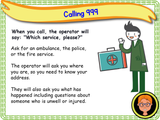 Accidents and Emergencies - Calling 999 -  KS1/Year 2