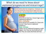 Miscarriage, abortion, adoption and unplanned pregnancy PSHE