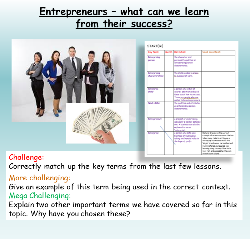 Careers - Entrepreneurs and Enterprise