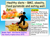 Healthy Eating, Obesity, BMI and Food Groups