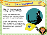 Accidents and Emergencies - Calling 999 -  KS1/Year 2
