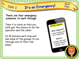 Accidents and Emergencies - Calling 999 -  KS1/Year 2