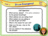 Accidents and Emergencies - Calling 999 -  KS1/Year 2