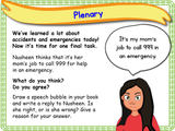 Accidents and Emergencies - Calling 999 -  KS1/Year 2