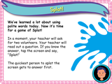 Polite words - KS1 - Year 1