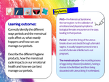 Periods, the menstrual cycle and menstrual products PSHE Lesson