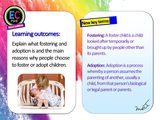 Families - Adoption and Fostering PSHE Lesson