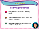 Polite words - KS1 - Year 1