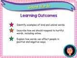 Unkind Words KS1/Year 2
