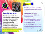 Protected Characteristics and The Equality Act 2010