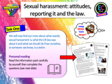 Sexual Harassment, the law, and reporting incidents PSHE lesson