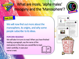 Misogyny, the Manosphere, Incels and Andrew Tate PSHE Lesson