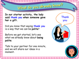 Polite words - KS1 - Year 1