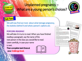Unplanned Pregnancy PSHE Lesson