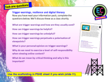 Social Media, Trauma, Trigger-warnings and digital resilience PSHE lesson