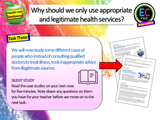 Accessing appropriate health services PSHE lesson
