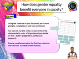 Gender Equality and the Gender Debate PSHE Lesson