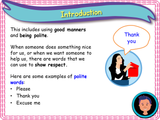 Polite words - KS1 - Year 1