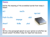 The Bible and Interpretations - RE