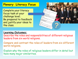 World Religions - Religious Leaders Lesson