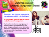Unplanned Pregnancy PSHE Lesson