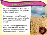 Climate change, Sustainability and Food Security