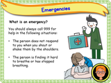 Accidents and Emergencies - Calling 999 -  KS1/Year 2