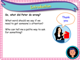 Polite words - KS1 - Year 1