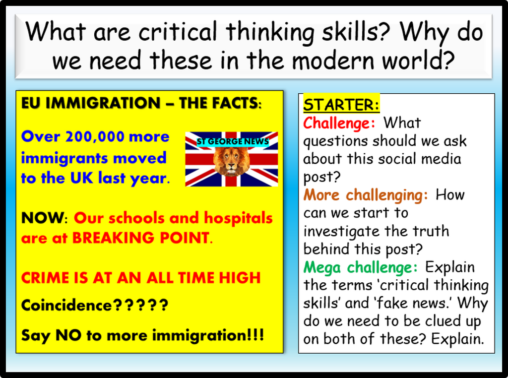 Critical Thinking and Media Scepticism