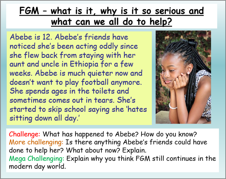 FGM and Breast Ironing PSHE