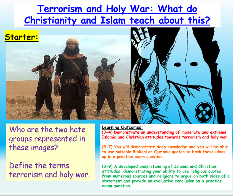 Terrorism, Holy War and Extreme Religious Groups