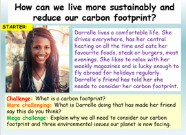Sustainability and Carbon Footprints