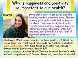 Mental Health - Positivity PSHE