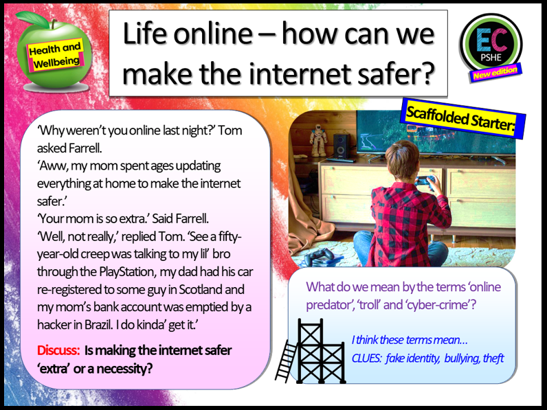 Life Online Internet Safety PSHE Lesson