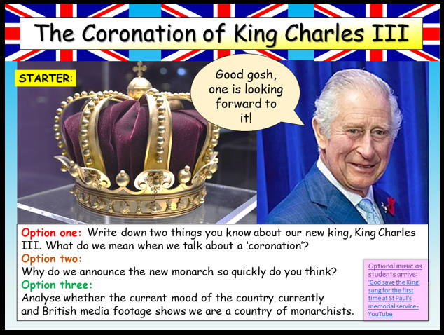 King Charles III Coronation Lesson