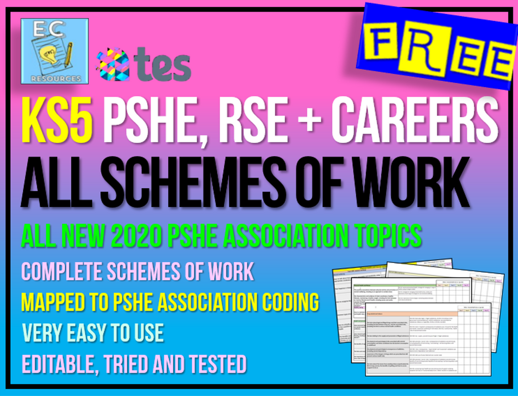 Complete KS5 PSHE, RSE and Careers Planning