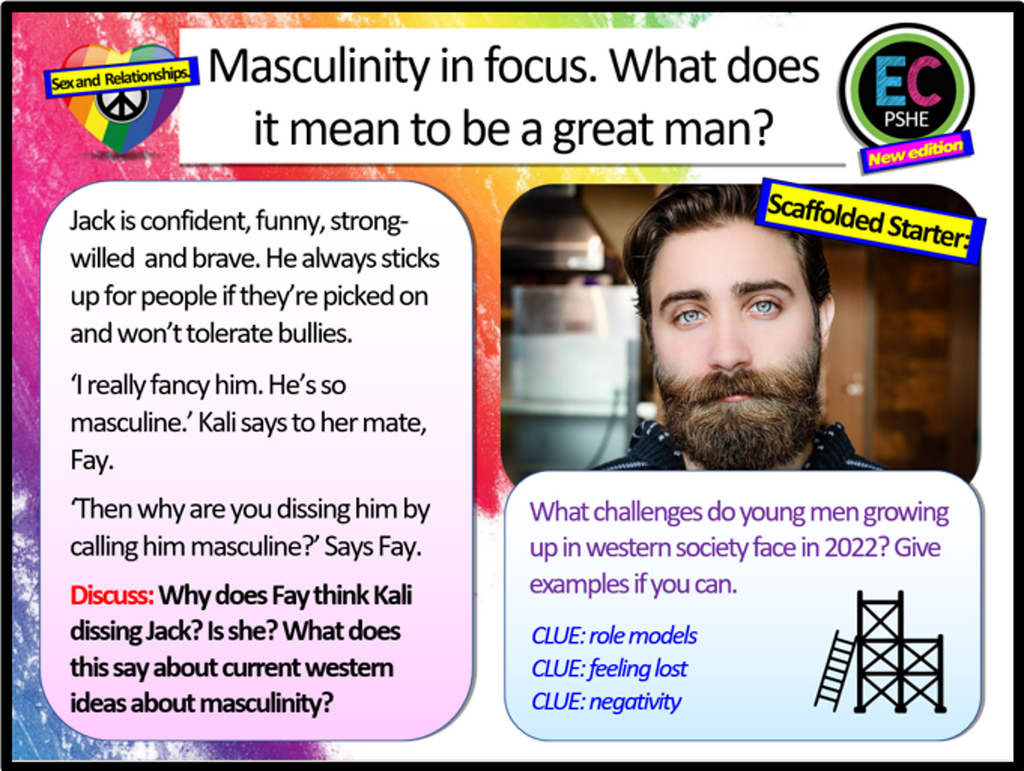 Celebrating Masculinity PSHE Lesson