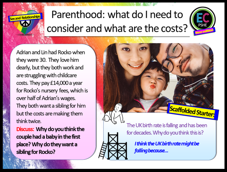 Parenting Costs and Considerations PSHE Lesson