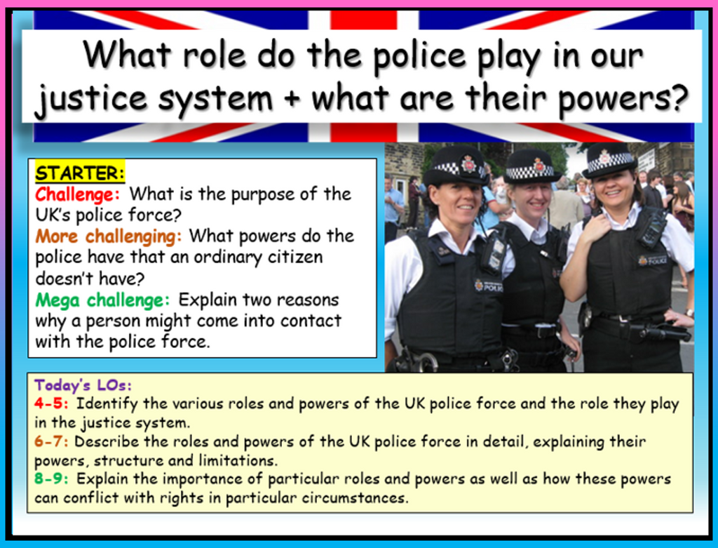 Police Powers Roles and place in the Justice System -  Edexcel Citizenship